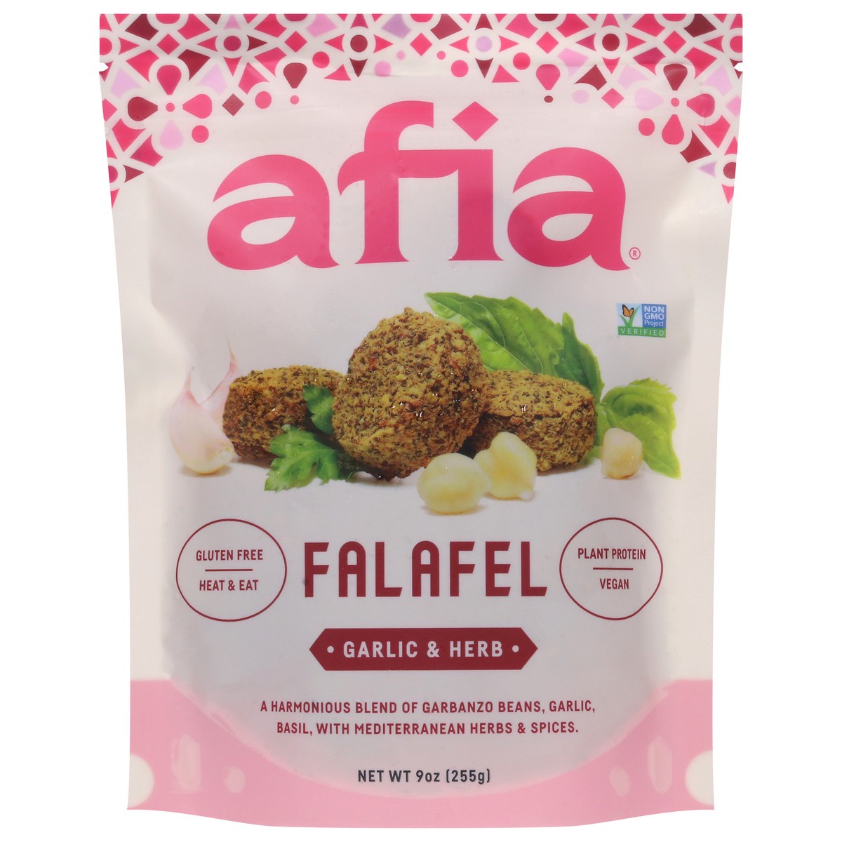 slide 1 of 9, Afia Garlic & Herb Falafel 9 oz, 9 oz