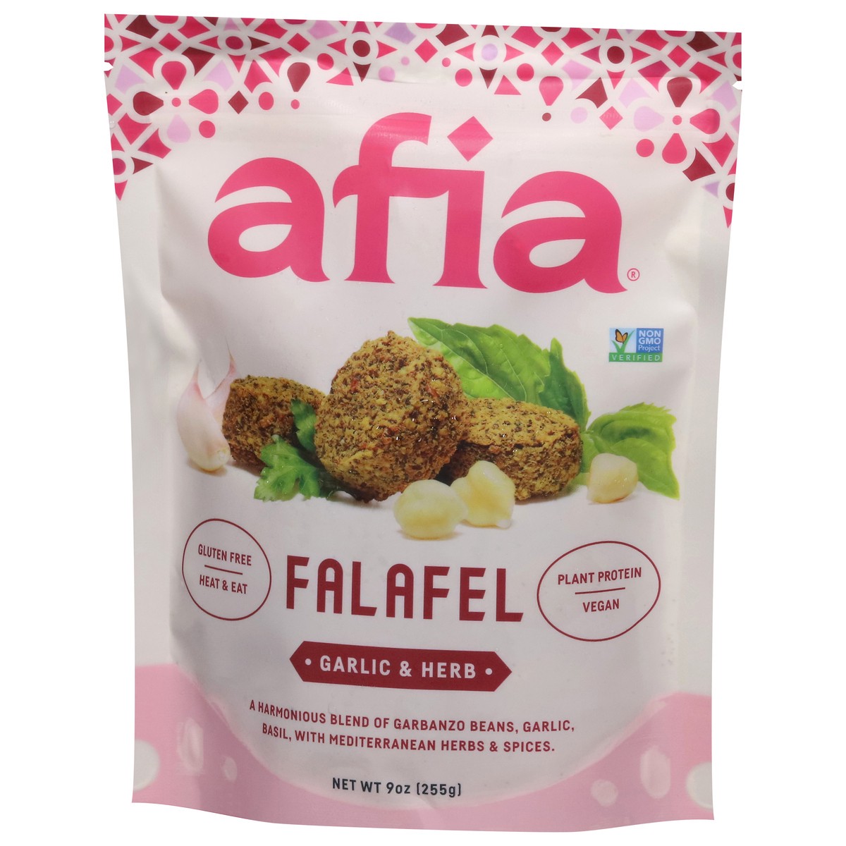 slide 3 of 9, Afia Garlic & Herb Falafel 9 oz, 9 oz