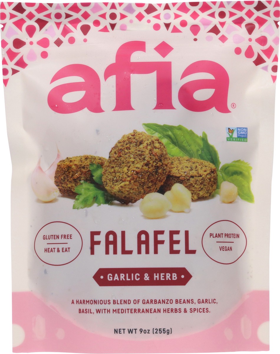 slide 6 of 9, Afia Garlic & Herb Falafel 9 oz, 9 oz