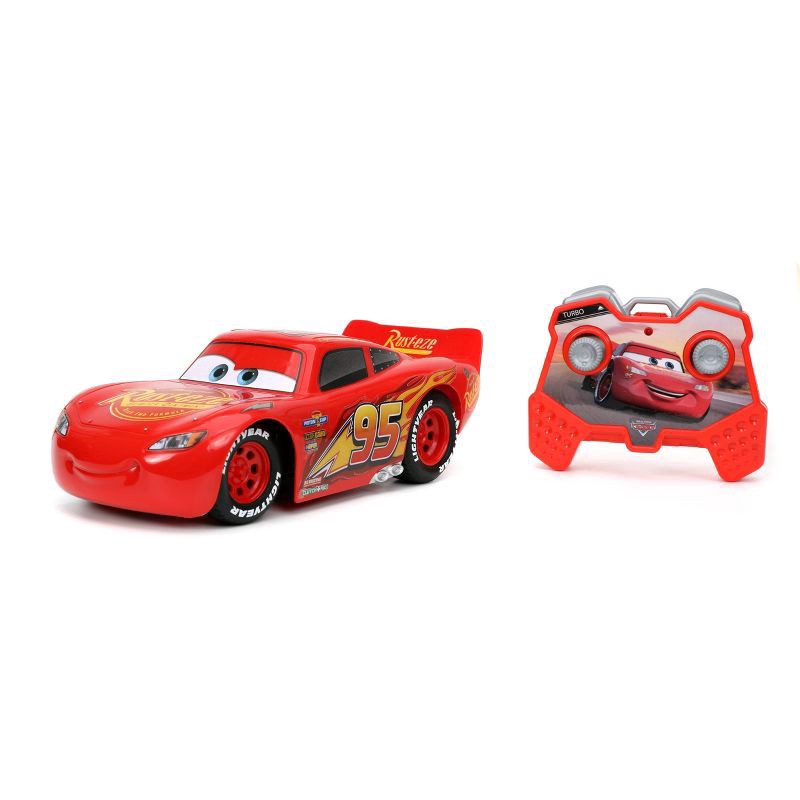 slide 1 of 9, Cars Lightning McQueen RC 1:24 Scale Remote Control Car 2.4 Ghz, 1 ct