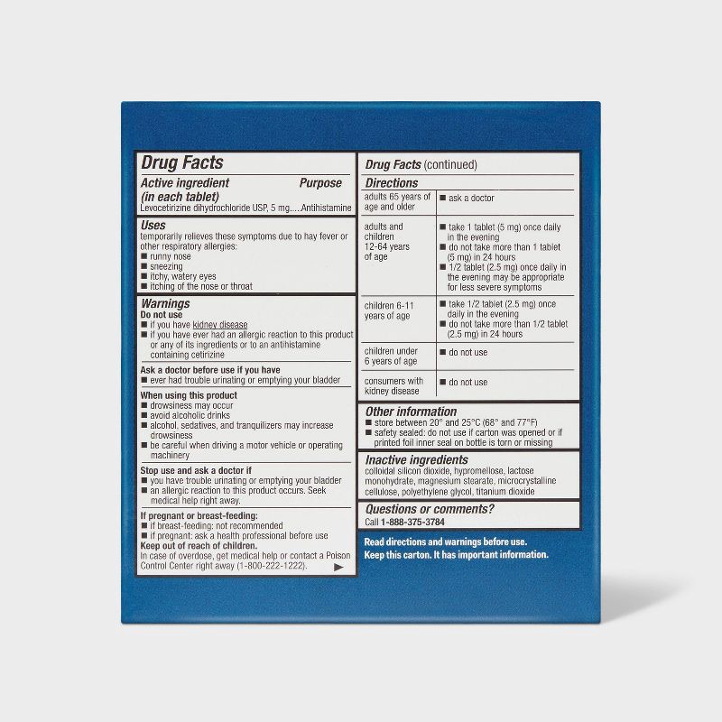 slide 3 of 4, Levocetirizine Tablets - 80ct - up&up™, 80 ct
