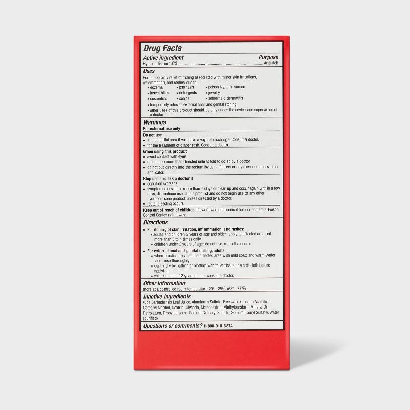 slide 4 of 4, Hydrocortisone 1% Anti-Itch Cream with Soothing Aloe - 4oz - up&up™, 4 oz