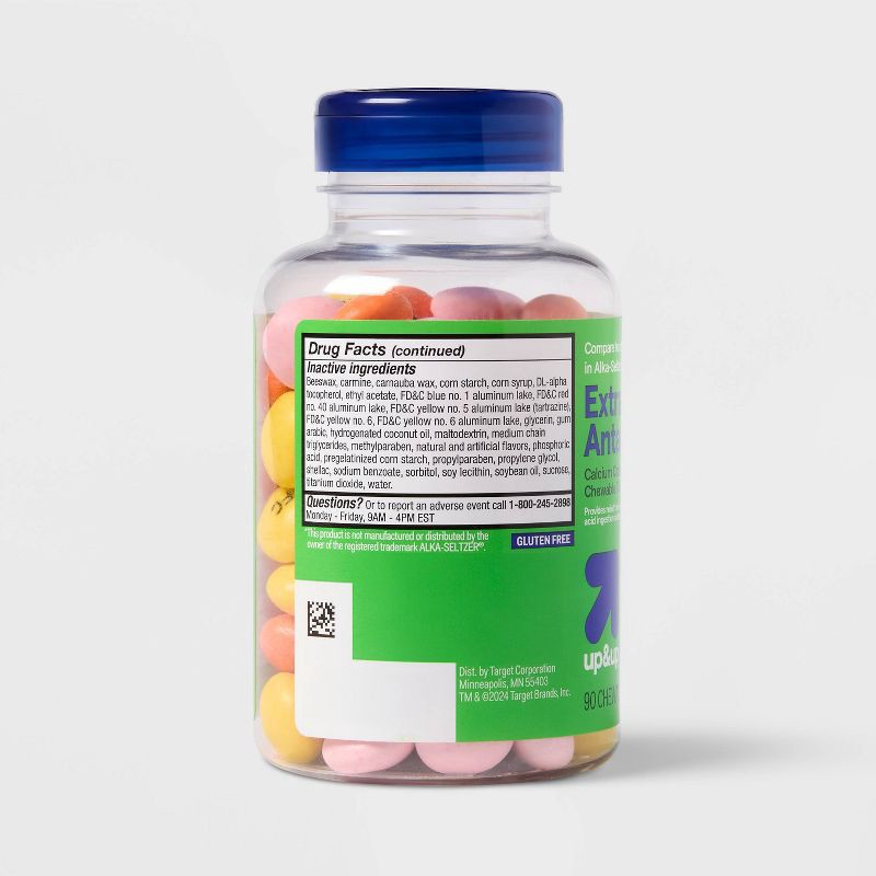 slide 4 of 4, Extra strength antacid Chews - 90ct - up&up™, 90 ct