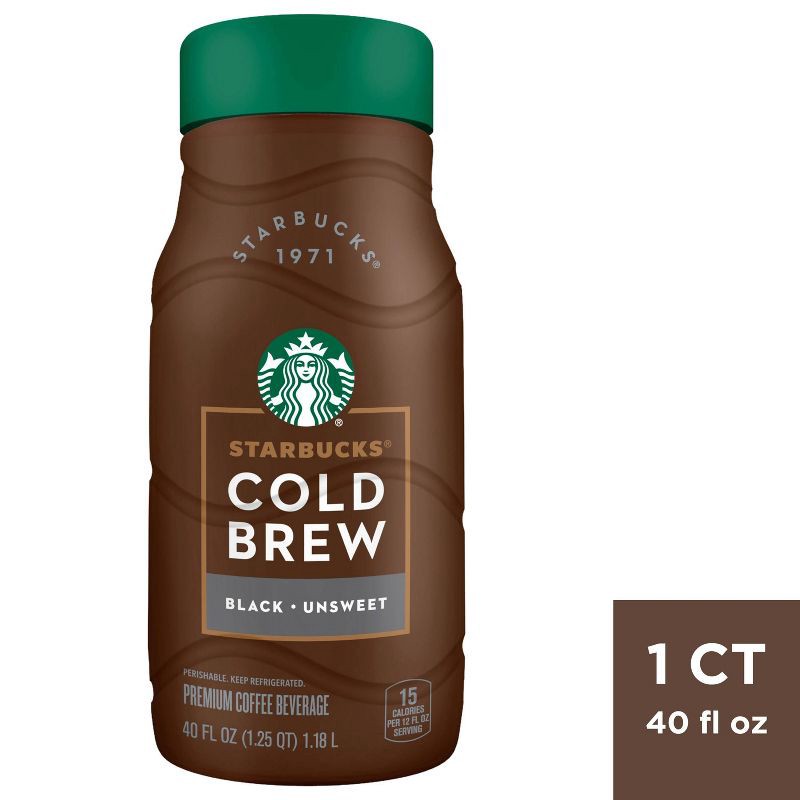 slide 1 of 3, Starbucks Discoveries Starbucks Black Unsweetened Cold Brew Coffee - 40 fl oz, 40 fl oz