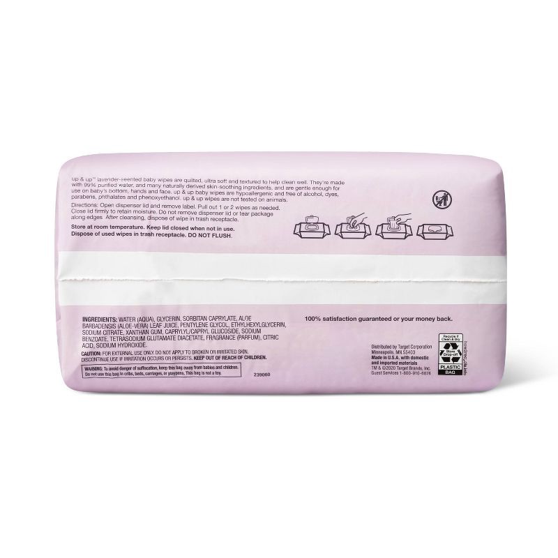 slide 2 of 3, Lavender Baby Wipes - 216ct - up&up™, 216 ct