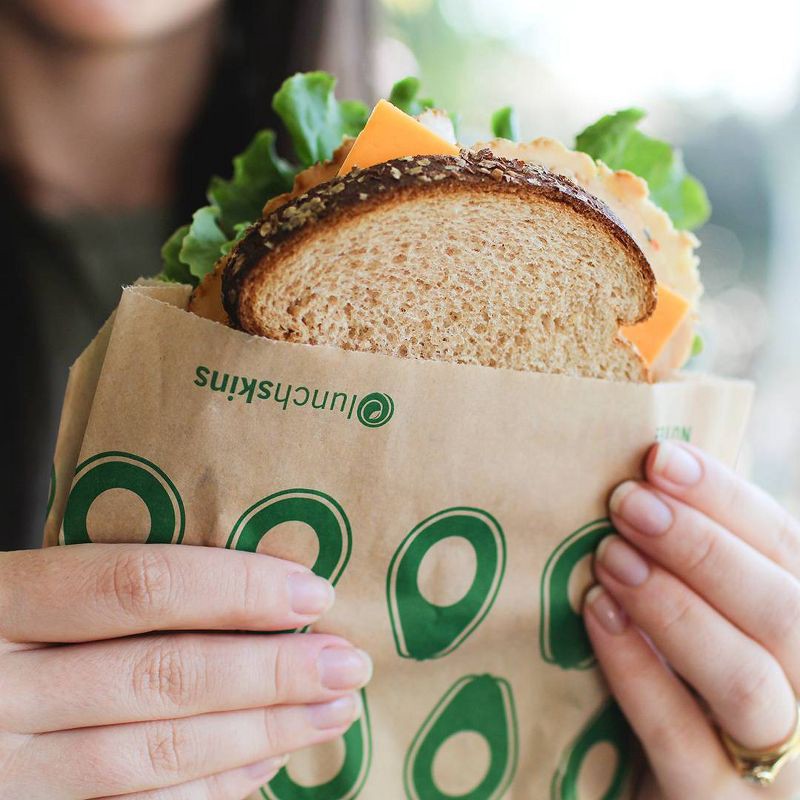 slide 2 of 6, Lunchskins Non Wax + UnBleach Sandwich Bags Avocado - 50ct, 50 ct