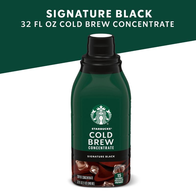 slide 2 of 9, Starbucks Signature Black Cold Brew Coffee Concentrate - 32 fl oz, 32 fl oz