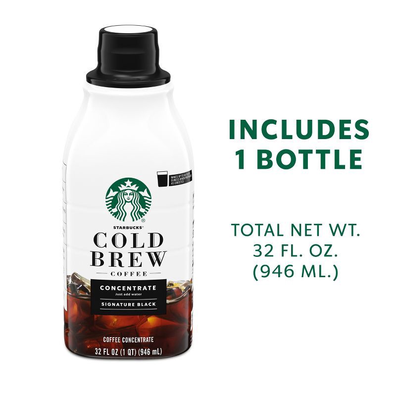 slide 3 of 7, Starbucks Cold Brew Coffee — Signature Black — Multi-Serve Concentrate — 1 bottle (32 fl oz.), 1 bottle, 32 fl oz