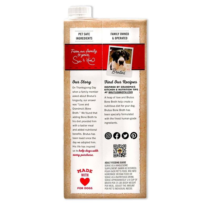 slide 4 of 8, Brutus Bone Broth Hip & Joint Formula Wet Dog Food - Supplement - Chicken - 32oz, 32 oz