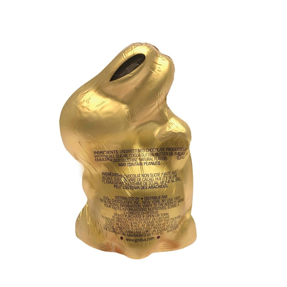 slide 2 of 3, Godiva Easter Dark Chocolate Foil Bunny, 4 oz