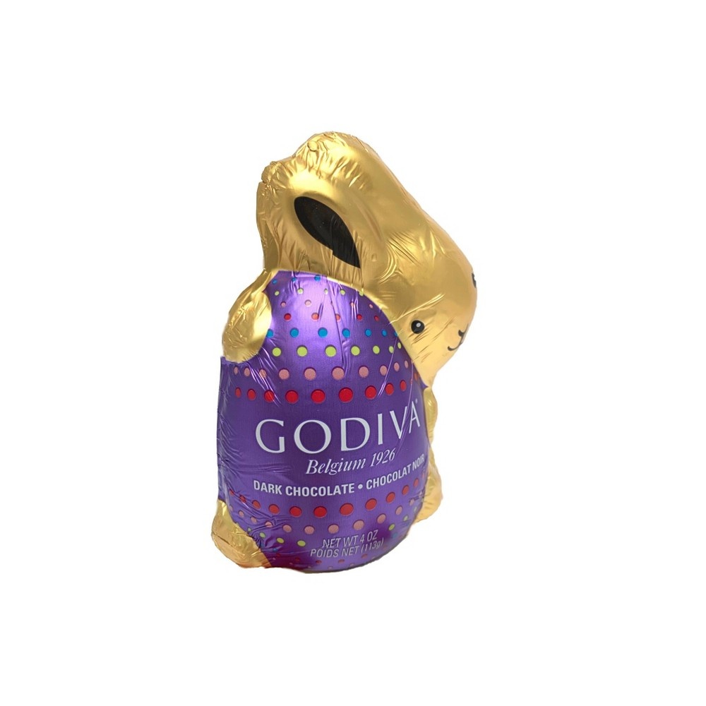 slide 3 of 3, Godiva Easter Dark Chocolate Foil Bunny, 4 oz