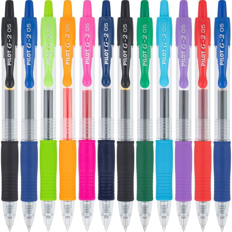 slide 2 of 6, Pilot 12ct G2 Gel Pens Extra Fine Point 0.5mm Assorted Inks, 12 ct