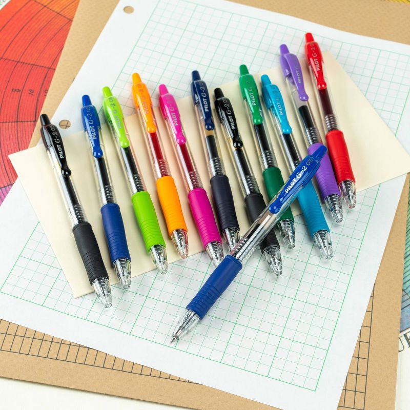 slide 3 of 6, Pilot 12ct G2 Gel Pens Extra Fine Point 0.5mm Assorted Inks, 12 ct