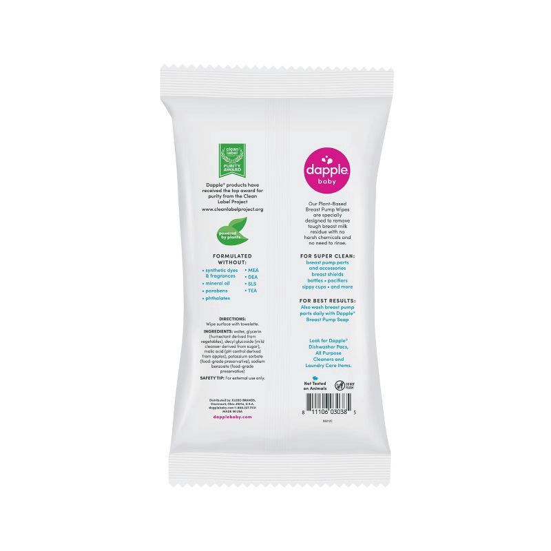 slide 2 of 5, Dapple Breast Pump Cleaning Wipes - Fragrance Free - 25ct, 25 ct