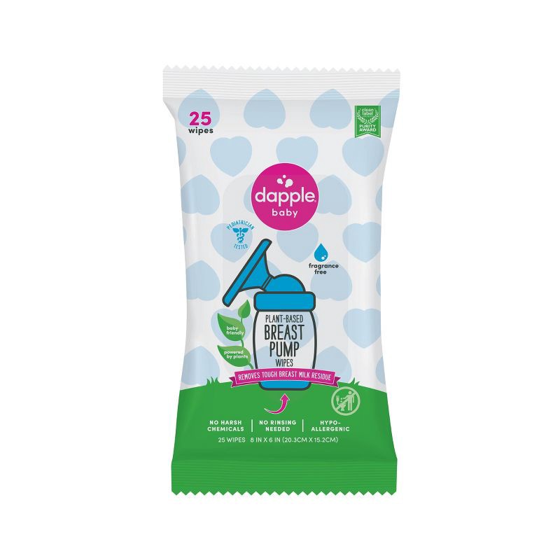 slide 1 of 5, Dapple Breast Pump Cleaning Wipes - Fragrance Free - 25ct, 25 ct