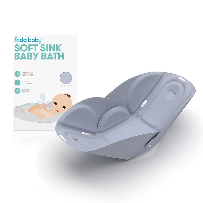slide 1 of 1, Fridababy Soft Sink Baby Bath Tub - Light Grey, 1 ct