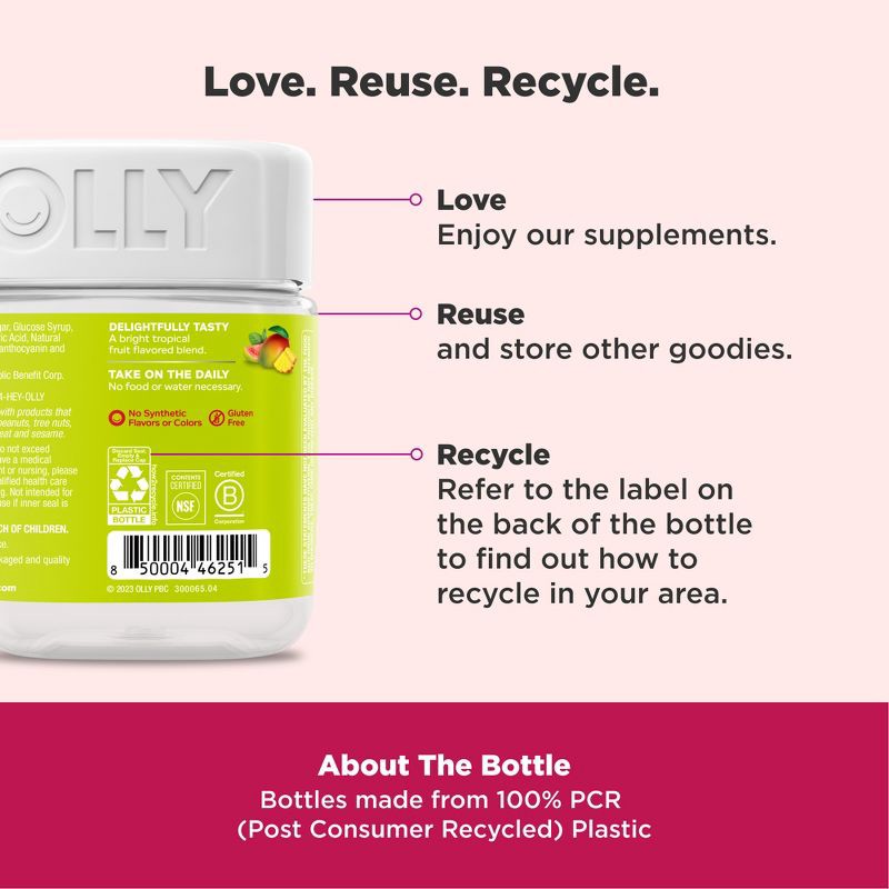 slide 5 of 11, OLLY Adult Multivitamin + Probiotic Supplement Gummies - 70ct, 70 ct