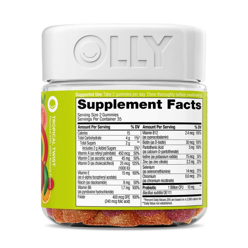 slide 6 of 11, OLLY Adult Multivitamin + Probiotic Supplement Gummies - 70ct, 70 ct