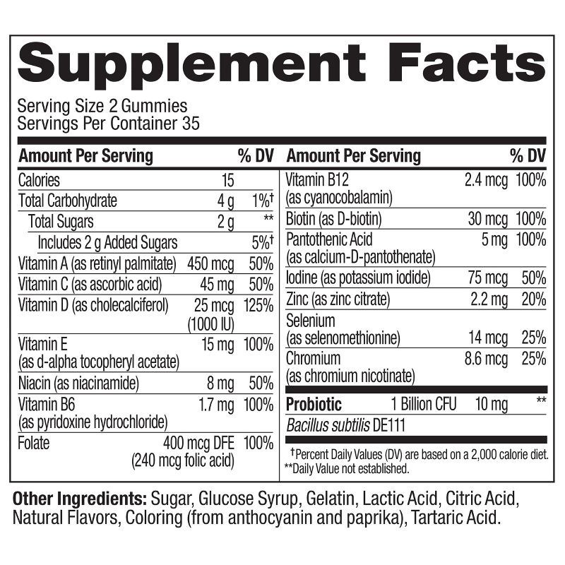 slide 7 of 11, OLLY Adult Multivitamin + Probiotic Supplement Gummies - 70ct, 70 ct