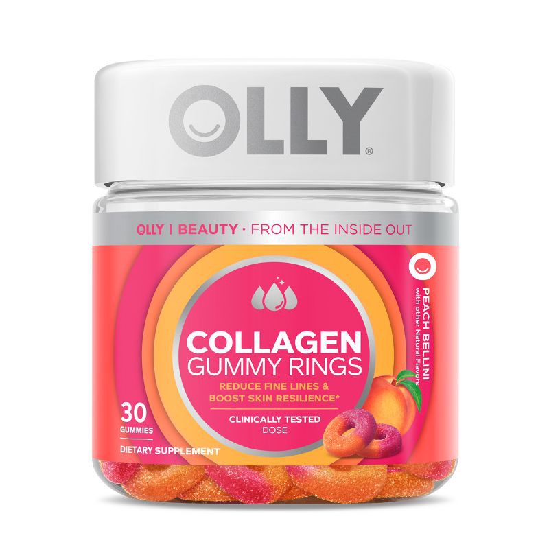 slide 1 of 6, OLLY Collagen Rings Supplement Gummies for Skin Resilience - 30ct, 30 ct