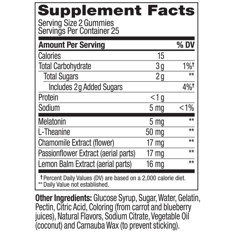 slide 7 of 9, OLLY Extra Strength Sleep Gummies with 5mg Melatonin - Blackberry Zen - 50ct, 5mg, 50 ct