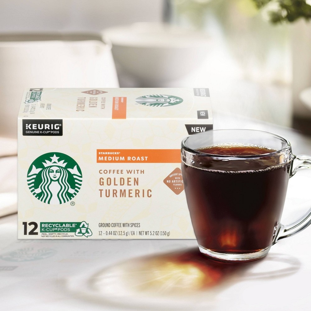 slide 2 of 3, Starbucks KCup Golden Tumeric Medium Roast, 12 ct, 5.2 oz