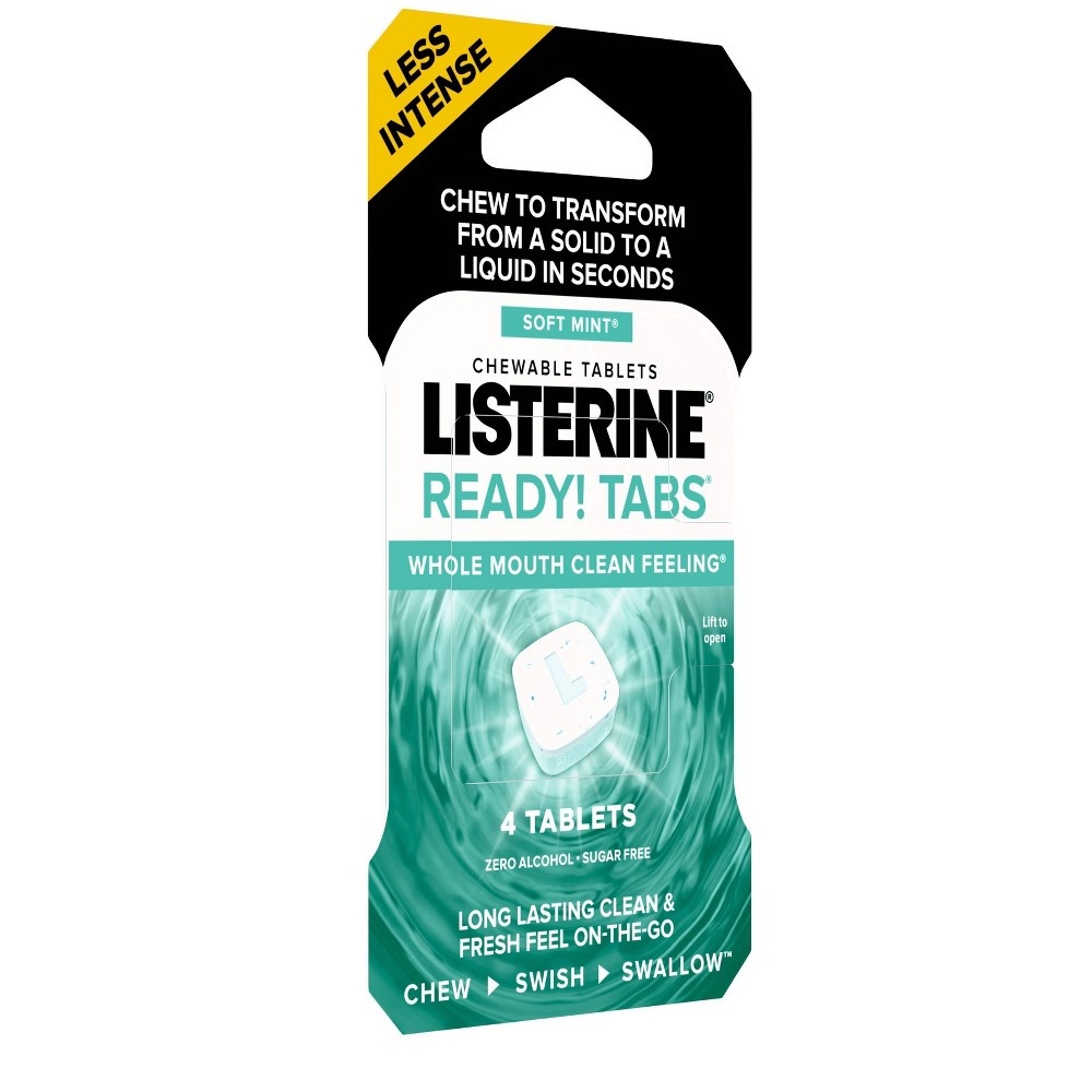 slide 4 of 8, Listerine Ready Tabs Soft Mint, 4 ct