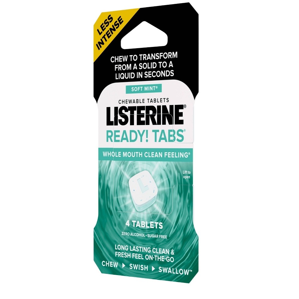 slide 5 of 8, Listerine Ready Tabs Soft Mint, 4 ct