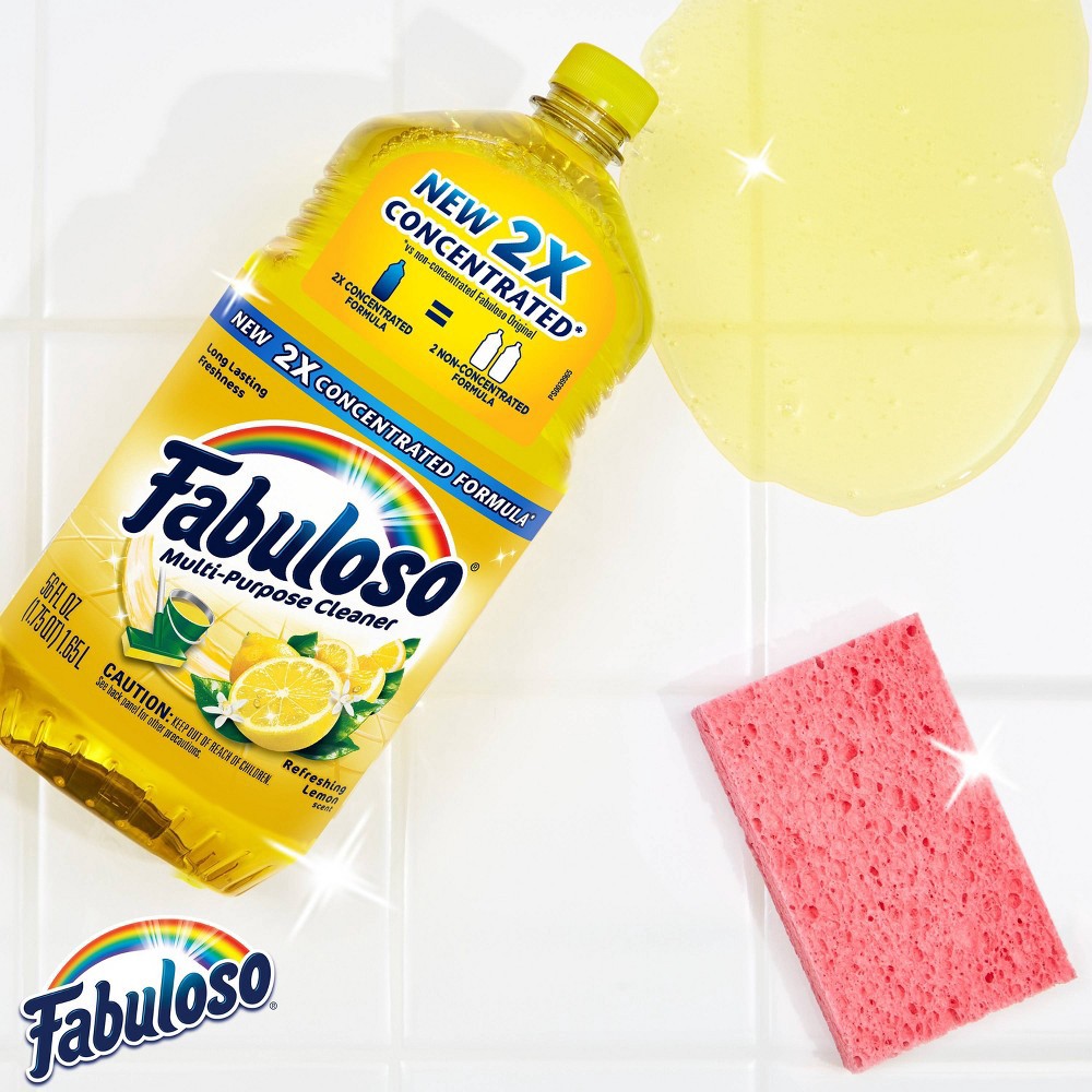 slide 7 of 7, Fabuloso All Purpose Cleaner Concentrate for Multi Surface Action - Lemon - 128 fl oz, 128 fl oz