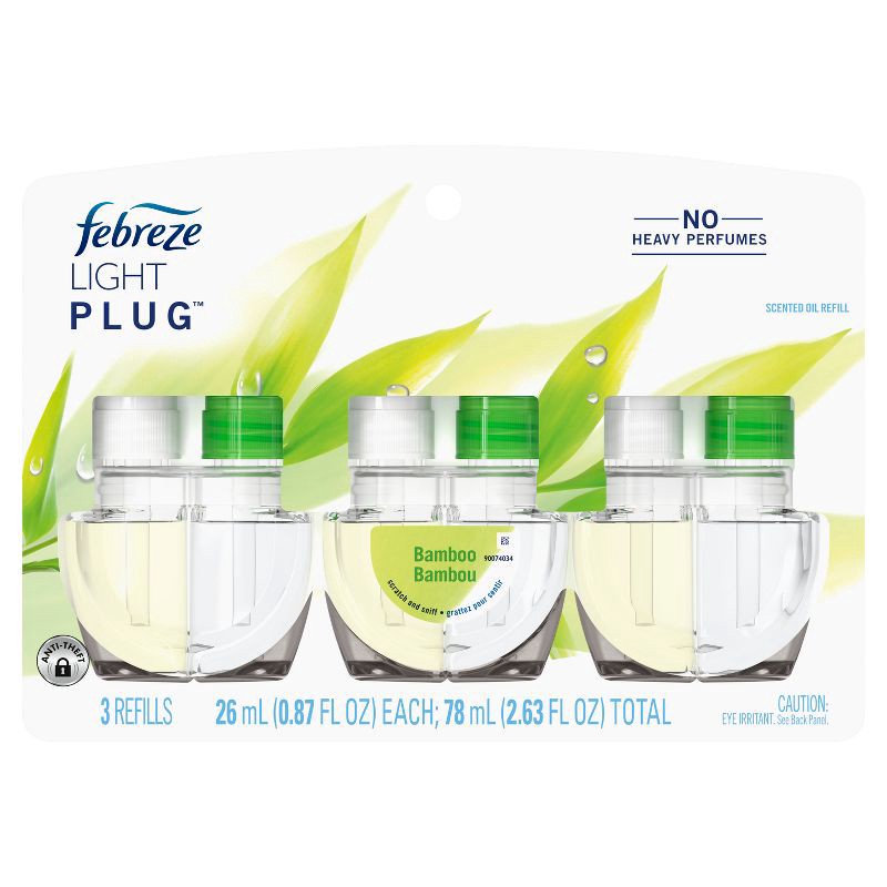 slide 13 of 16, Febreze LIGHT Fade Defy Plug Air Freshener - Bamboo - 0.87 fl oz, 0.87 fl oz