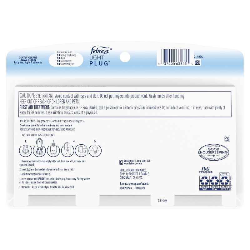 slide 16 of 16, Febreze LIGHT Fade Defy Plug Air Freshener - Bamboo - 0.87 fl oz, 0.87 fl oz