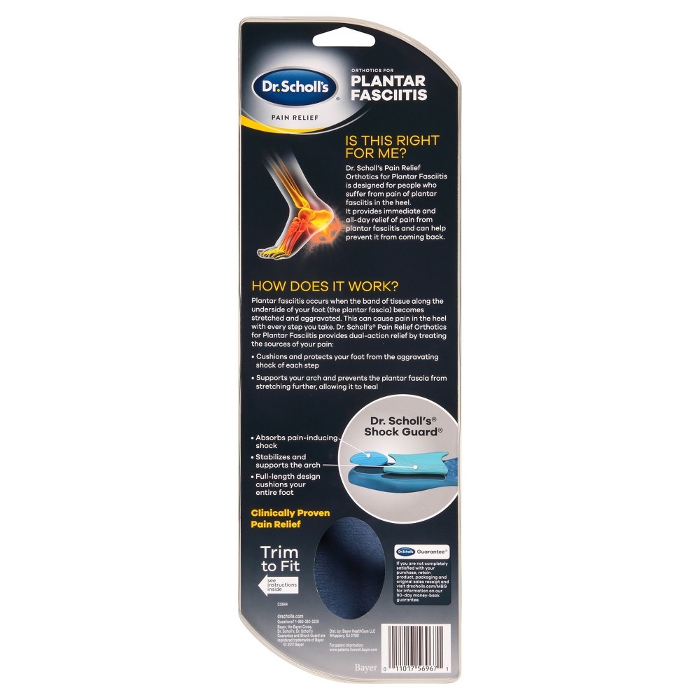 slide 2 of 2, Dr. Scholl's Orthotics For Plantar Fasciitis Men's Size 8-13, 1 pair