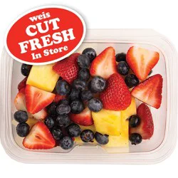Weis Fresh Cut Pineapple, Strawberry, Blueberries, And Kiwi