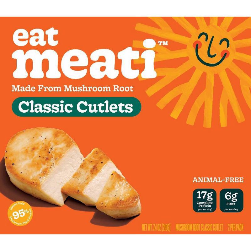 slide 1 of 2, Eat Meati Animal-Free Mushroom Root Classic Cutlets 2 ea, 7.4 oz