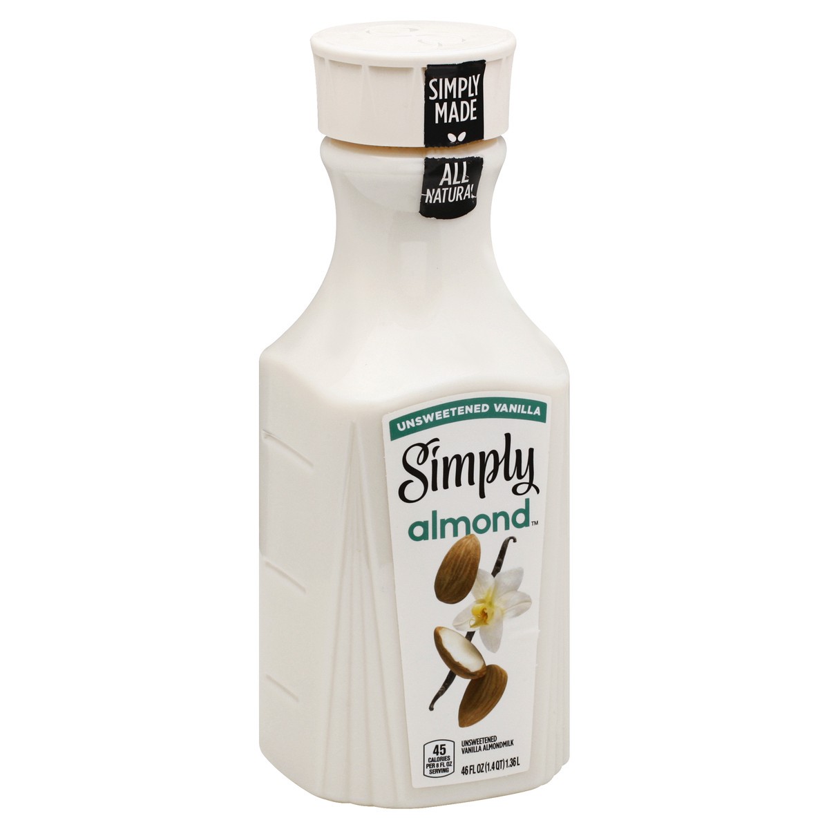 slide 2 of 10, Simply Almond Unsweetened Vanilla Bottle, 46 fl oz, 46 fl oz