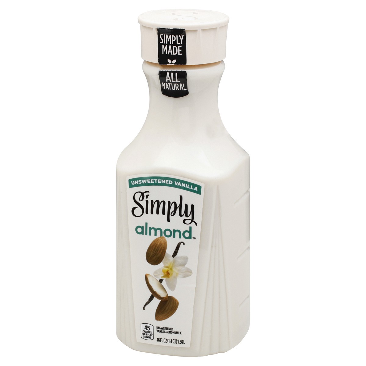 slide 3 of 10, Simply Almond Unsweetened Vanilla Bottle, 46 fl oz, 46 fl oz