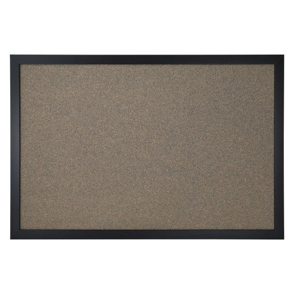 slide 1 of 4, FORAY Cork Board Tan Cork, Black Décor Frame, 18 in x 24 in