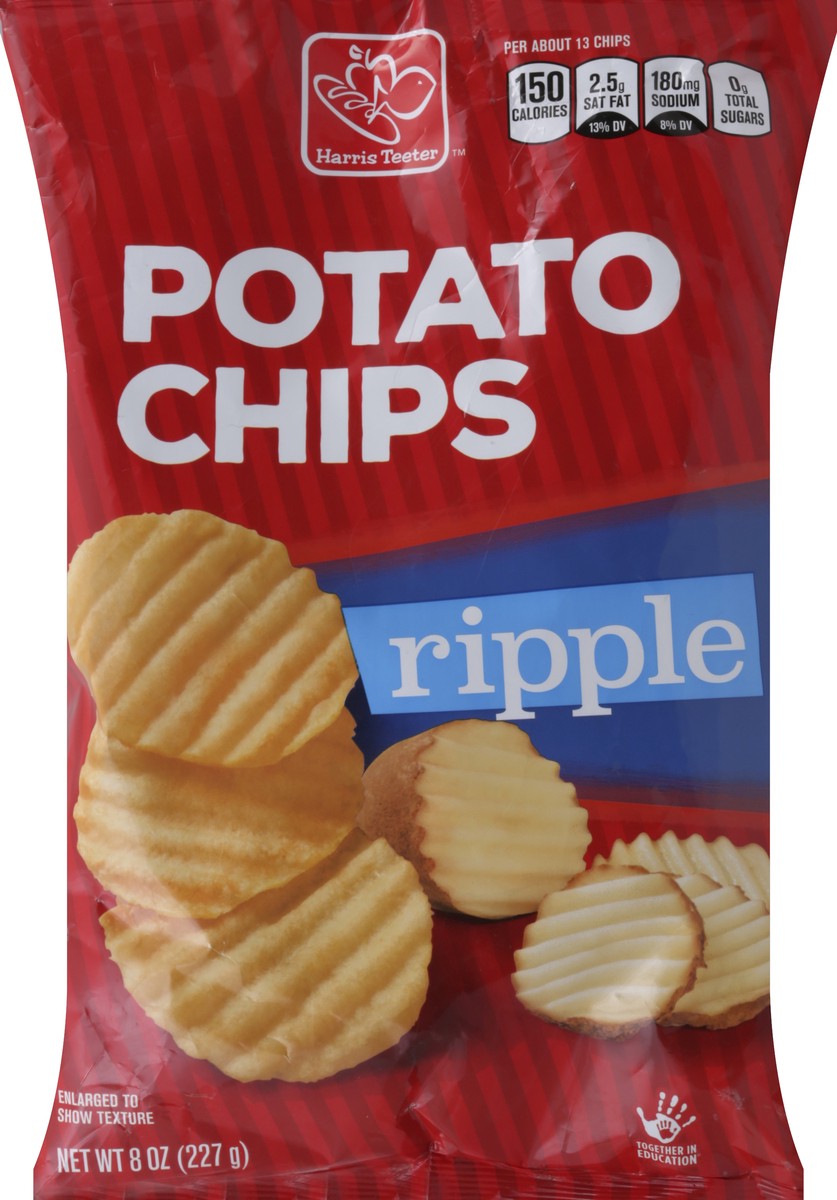 slide 4 of 5, Harris Teeter Ripple Potato Chips, 1 ct