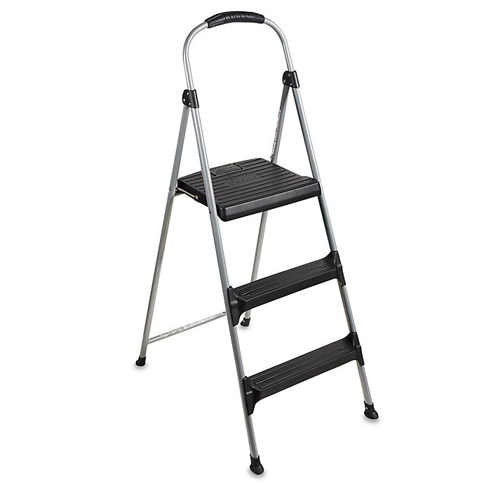 slide 1 of 1, Cosco 3-Step Signature Premium Folding Step Stool, 1 ct