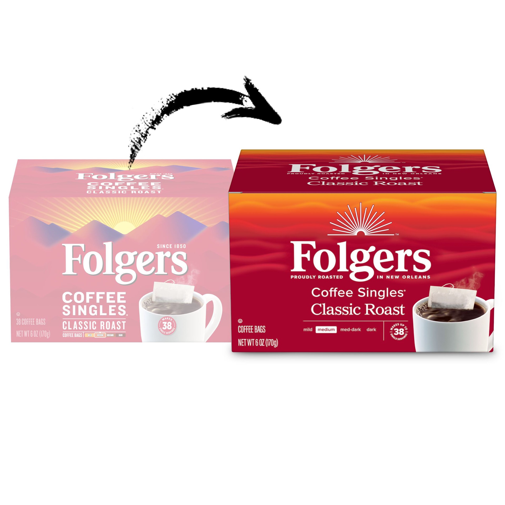 slide 4 of 6, Folgers Coffee Singles - 38 ct, 38 ct