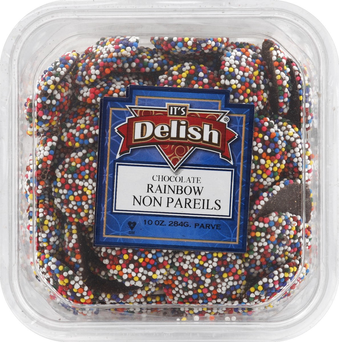 slide 1 of 4, It's Delish Chocolate Non Pareils 10 oz, 10 oz