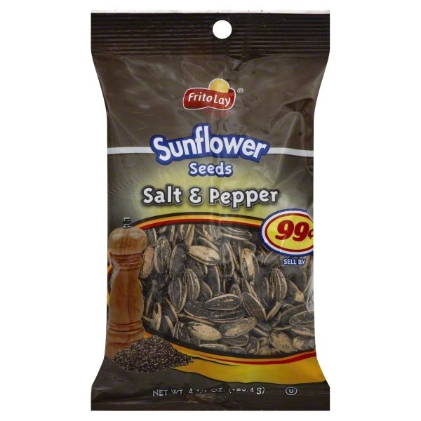 slide 1 of 1, Frito Lay Sunflower Seeds, Salt & Pepper, 4.25 oz