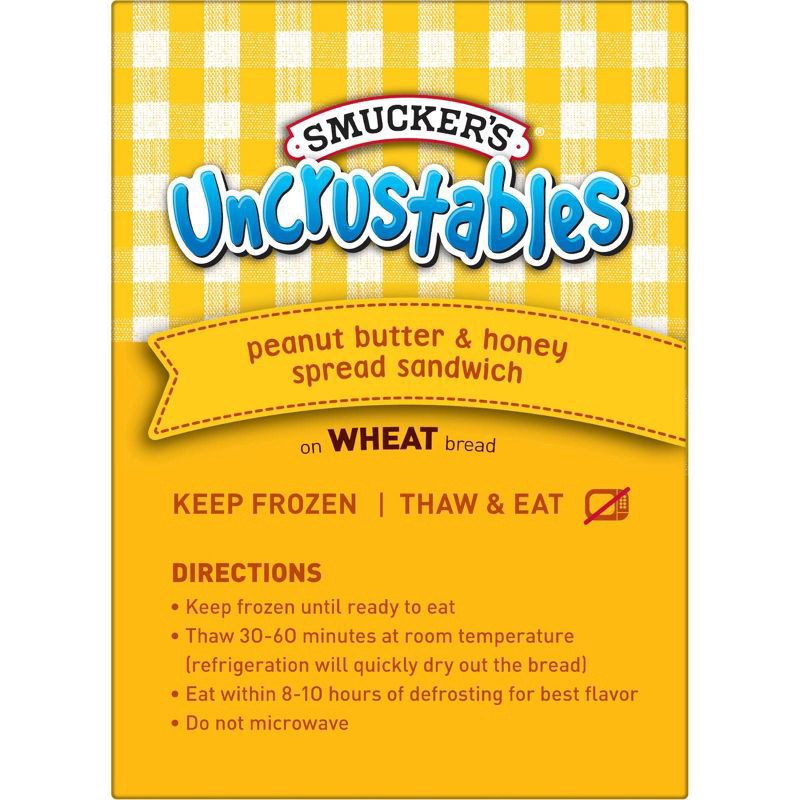 slide 3 of 5, Smucker's Uncrustables Frozen Peanut Butter & Honey Spread Sandwich - 30oz/15ct, 30 oz, 15 ct