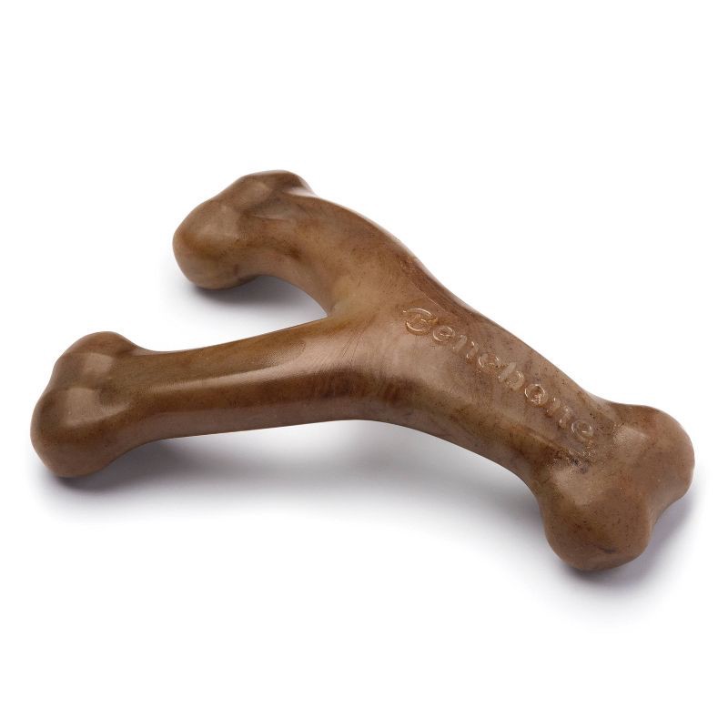 slide 2 of 6, Benebone Wishbone Dog Chew Toy - Bacon - S, 1 ct