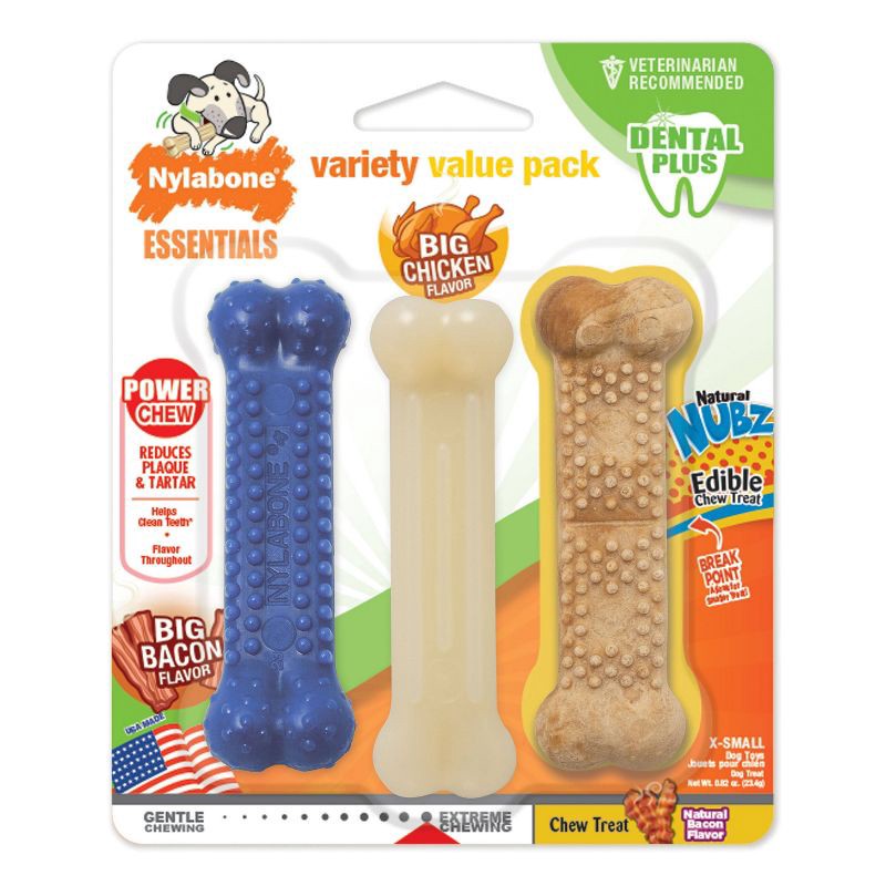 slide 1 of 6, Nylabone Small Dog Toy Set - XS, 1 ct