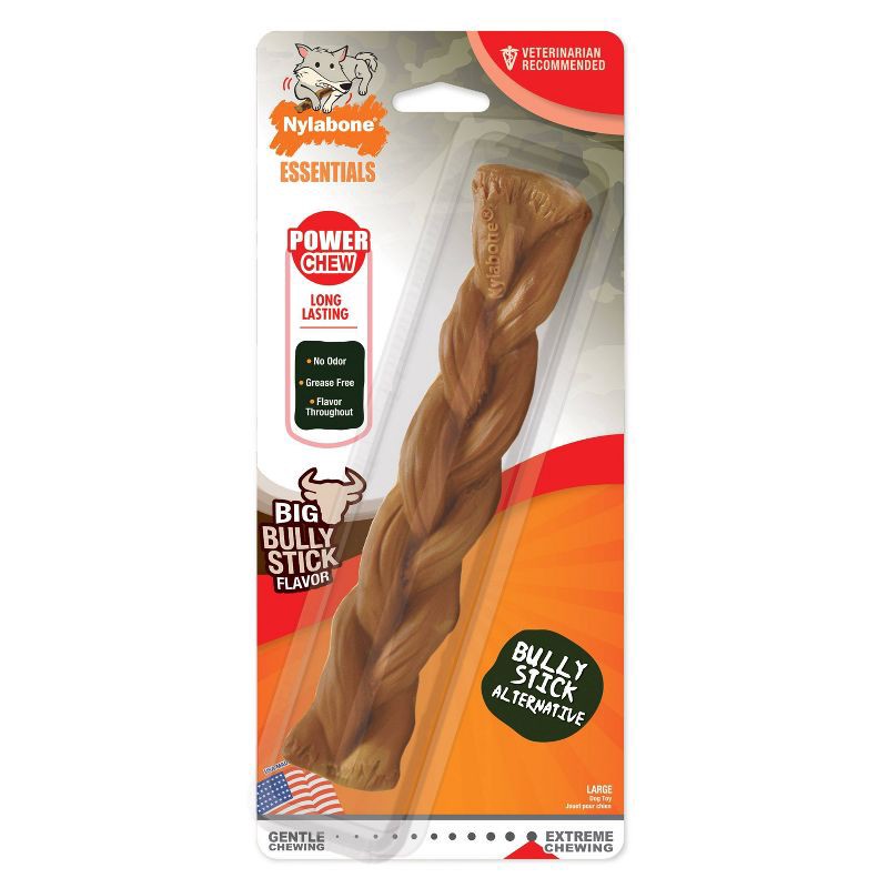 slide 1 of 4, Nylabone Power Chew Bully Stick Dog Toy - L, 1 ct