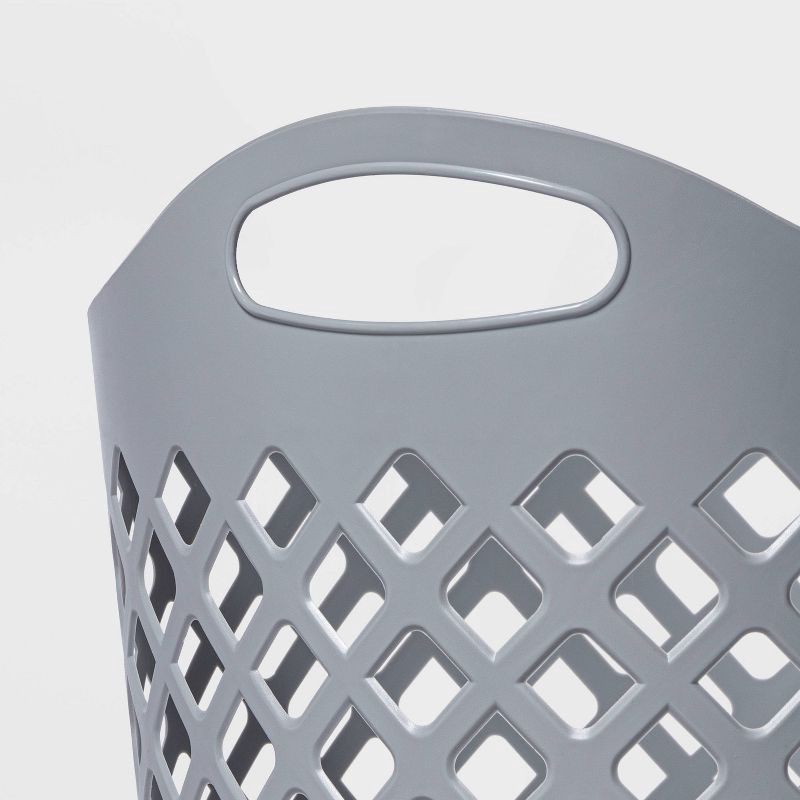 slide 4 of 4, 2.2bu Flexible Laundry Hamper Gray - Room Essentials™, 1 ct