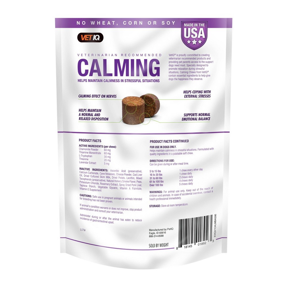 slide 2 of 2, VetIQ Calming Chewable Supplement For Dogs - Smoked Flavor - 90ct, 90 ct