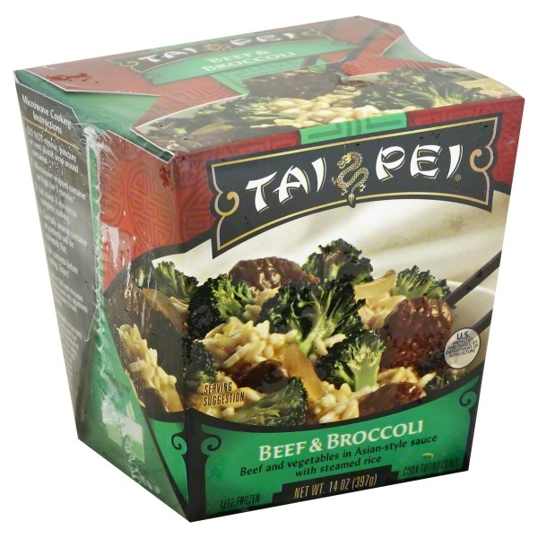 slide 1 of 1, Tai Pei Entree Beef And Broccoli, 14 oz