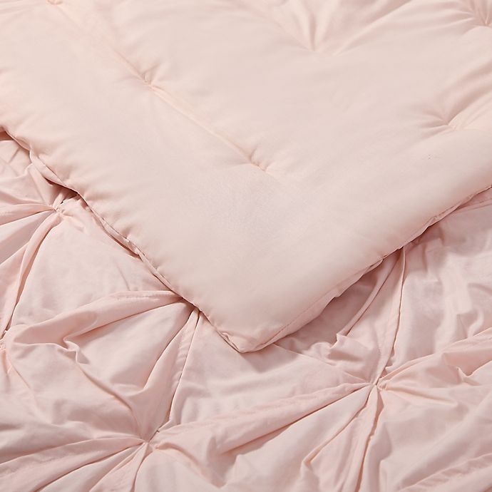 slide 5 of 5, Brooklyn Loom Jackson Pleat Twin Comforter Set - Blush, 1 ct